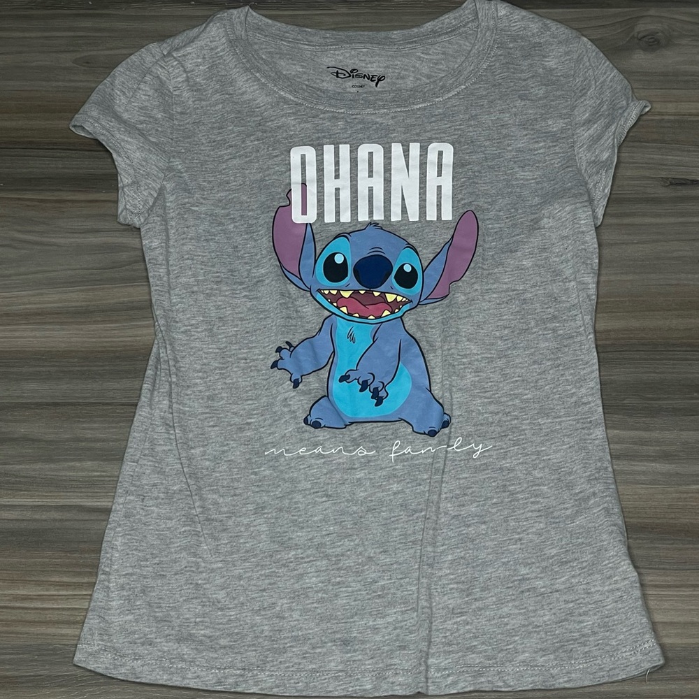 “OHANA” Stitch Grey T-Shirt